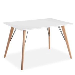 Mmilo Oslo Rectangular Dining Table, Matte White