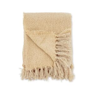 Stanly Throw Polyester, Sand, 170X130