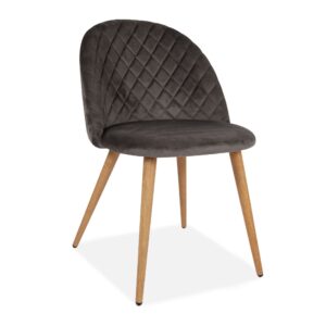 X2 Crossed Rosemary Dining Chairs, Velvet-Upholstered, Walnut-Style Legs