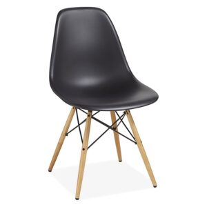 X4 Eiffel Style Black Plastic Dining Chair