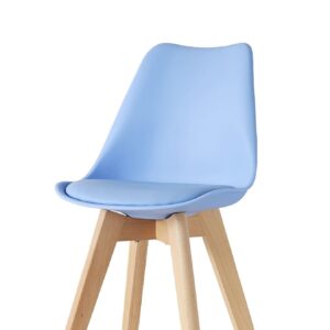 X2 Blue Tulip Pyramid Child's Chairs With Beech Legs