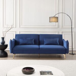 Decolux 3 Seater Blue Sofa Bed