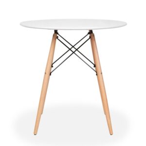 Eiffle Round Dining Table 4 Seater 60Cm - White