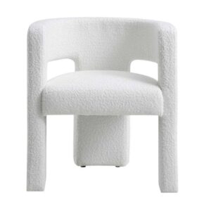Greenwich White Boucle Dining Chair - Armchair