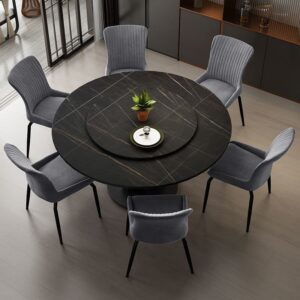 Jacqueline Round Dining Table - Turntable Top 80X80