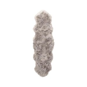 Katy Polyester Fake Fur, 180X55, Grey