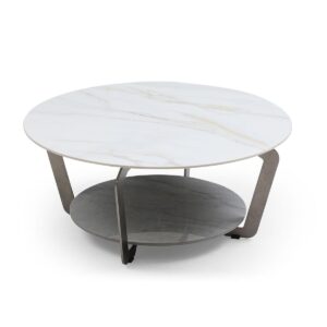Laura Round Sintered Stone Coffee Table
