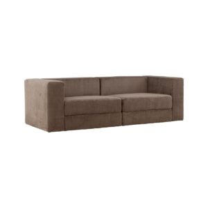 Lumi 3-Seat Sofa, Brown Linen