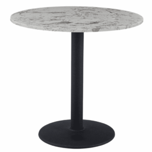 Luxury Round Dining Table With Black Leg - 60Cm