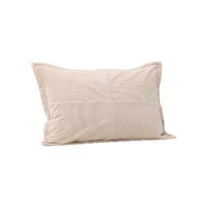 Lykke Cushion Cover Poly Embossed Velvet, Beige, 40X60