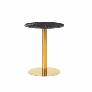 Mmilo New Black Round Dining Table Gold Leg – 60Cm
