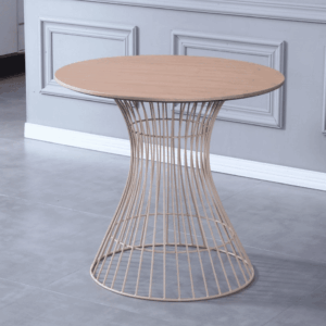 Neo Hourglass Round Dining Table With Fawn Leg