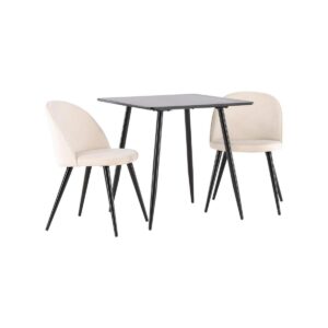 Polar Dining Table With Velvet Dining Chair