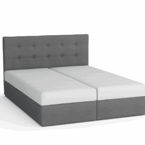Porio Bed Box Spring Bed With Mattress - Grey