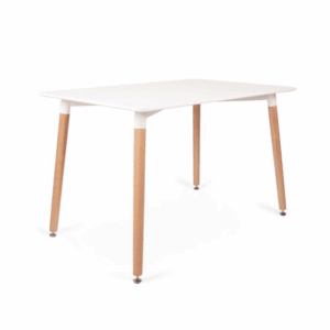 Rectangular 4-Seater Dining Table, 120X80 Cm, White