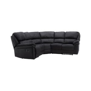 Saranda Recliner Corner Sofa, Black