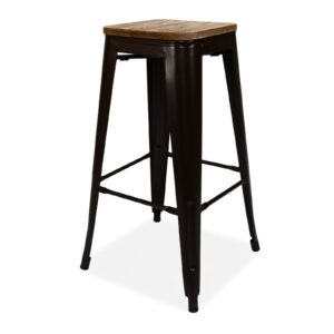 Wood Tolix Metal Barstool Stackable Dining Barstool