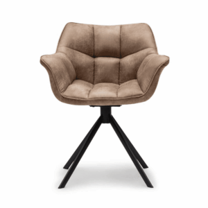 X1 Camel Leathaire Swivel Ruby Armchair