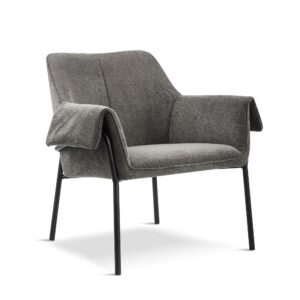 X1 Durham Dark Grey Fabric Armchair - Lounge Chair
