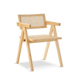 X2 Mmilo Natural Wood And Rattan Chair
