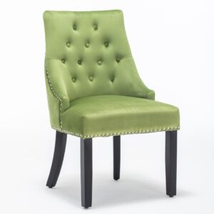 X2 Nicholas Velvet Green Dining Chair