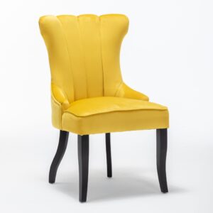 X2 Victoria Velvet Yellow Dining Chair