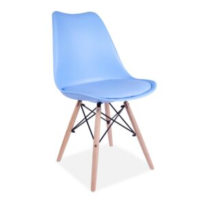 X4 Tulip Eiffel Dining Chairs, Blue