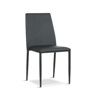 X4 Veo Black Faux Leather Dining Chair